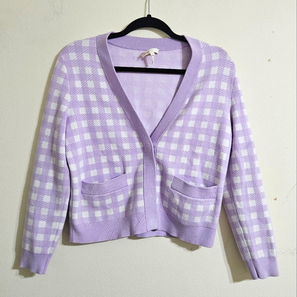 Maje Sweaters - Maje Checkered Cardigan
